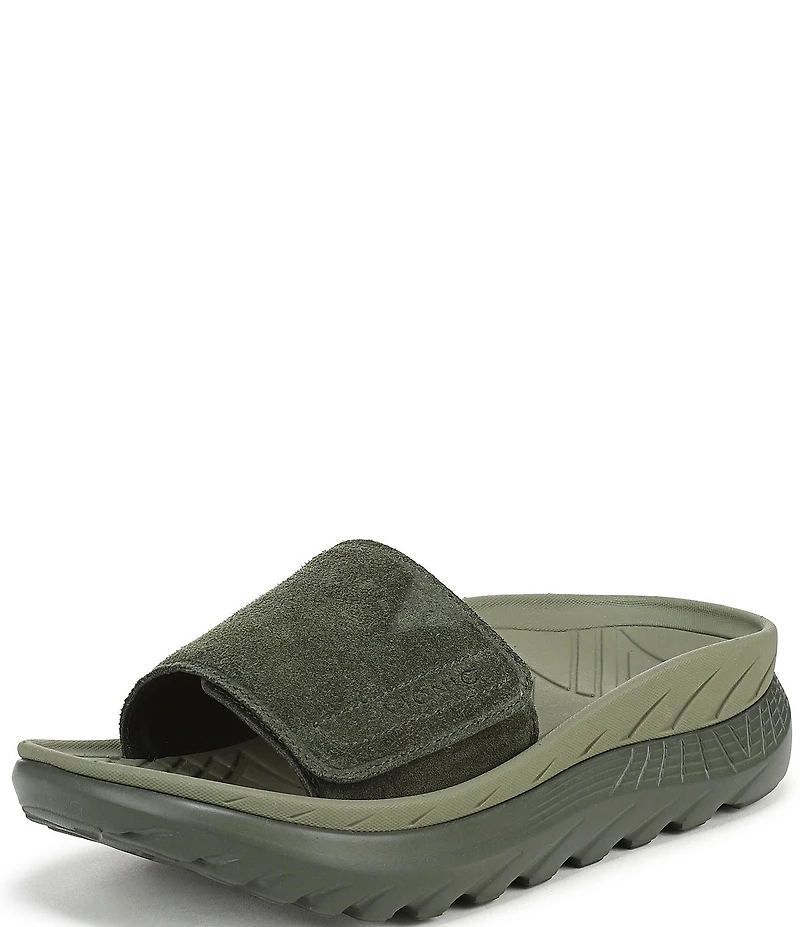 Vionic Rejuvenate Suede Recovery Platform Arch Support Slide Sandals