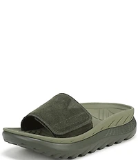 Vionic Rejuvenate Suede Recovery Platform Arch Support Slide Sandals