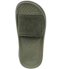 Vionic Rejuvenate Suede Recovery Platform Arch Support Slide Sandals