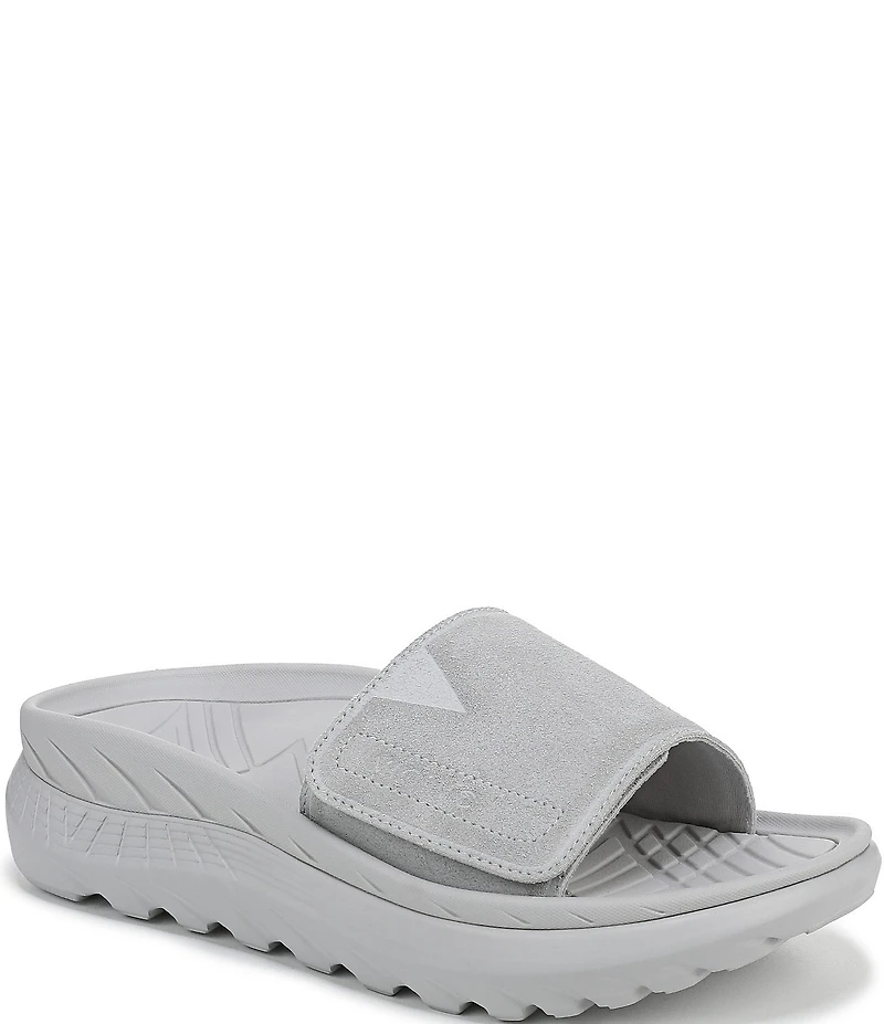 Vionic Rejuvenate Suede Recovery Platform Arch Support Slide Sandals