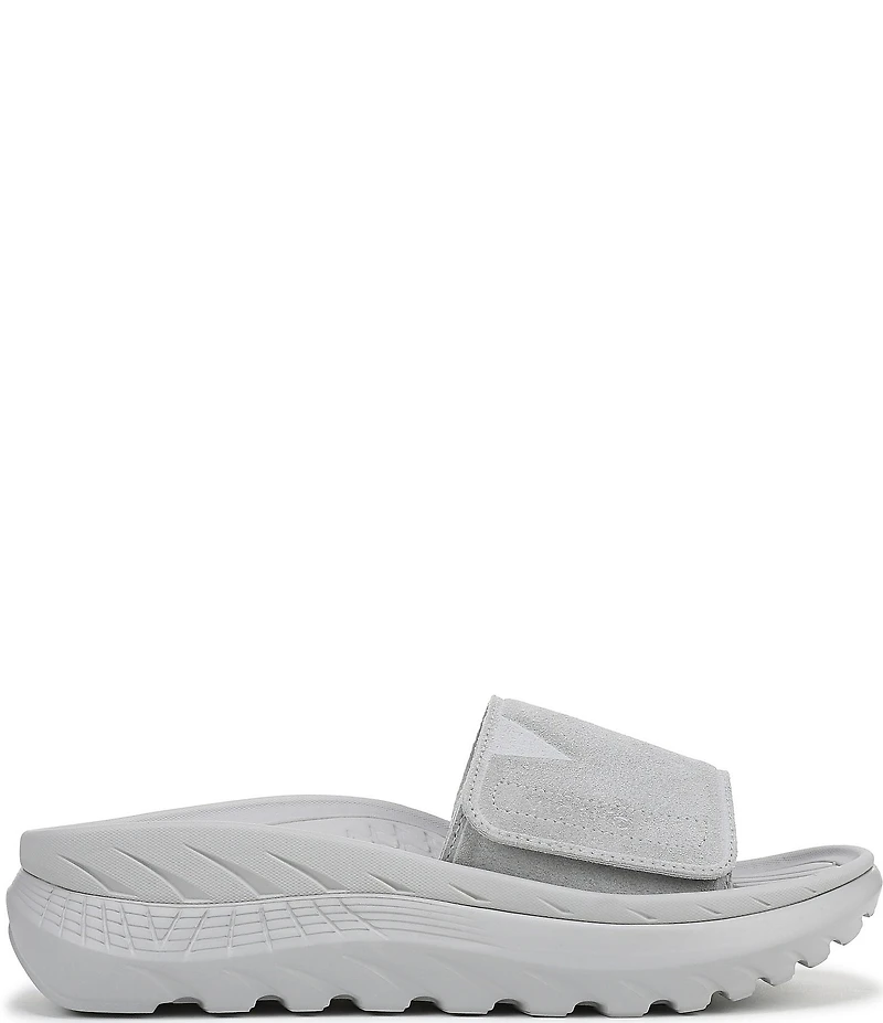 Vionic Rejuvenate Suede Recovery Platform Arch Support Slide Sandals