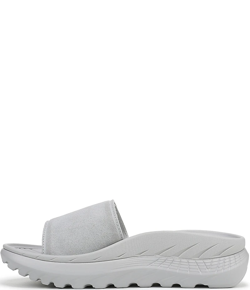 Vionic Rejuvenate Suede Recovery Platform Arch Support Slide Sandals