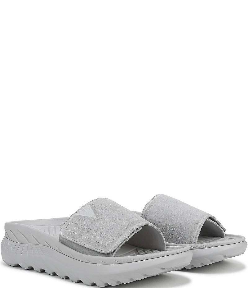 Vionic Rejuvenate Suede Recovery Platform Arch Support Slide Sandals