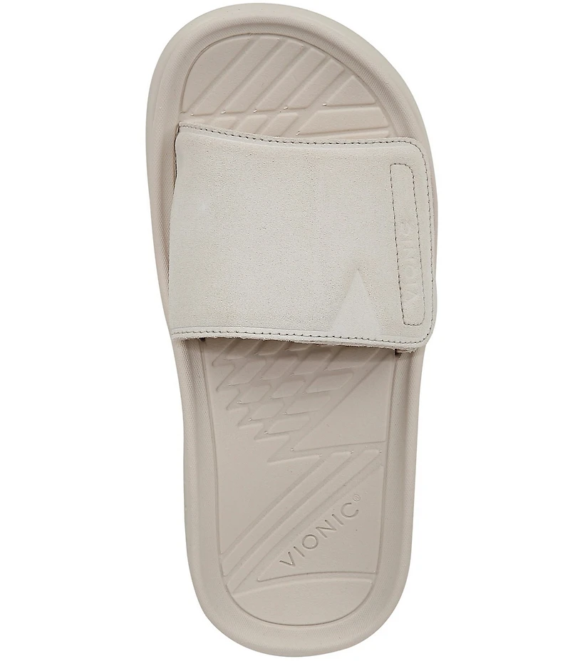 Vionic Rejuvenate Suede Recovery Platform Arch Support Slide Sandals