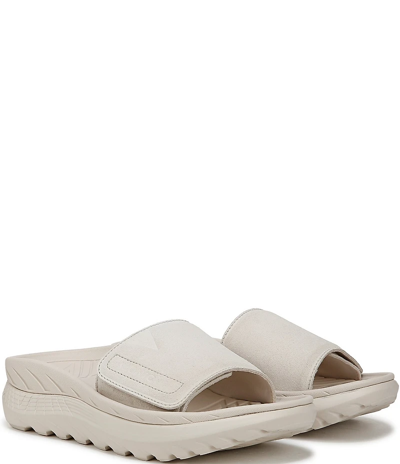 Vionic Rejuvenate Suede Recovery Platform Arch Support Slide Sandals
