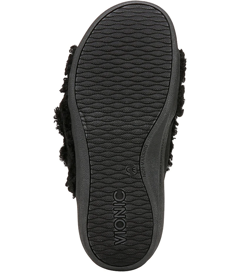 Vionic Relax Faux Shearling Slide Slippers