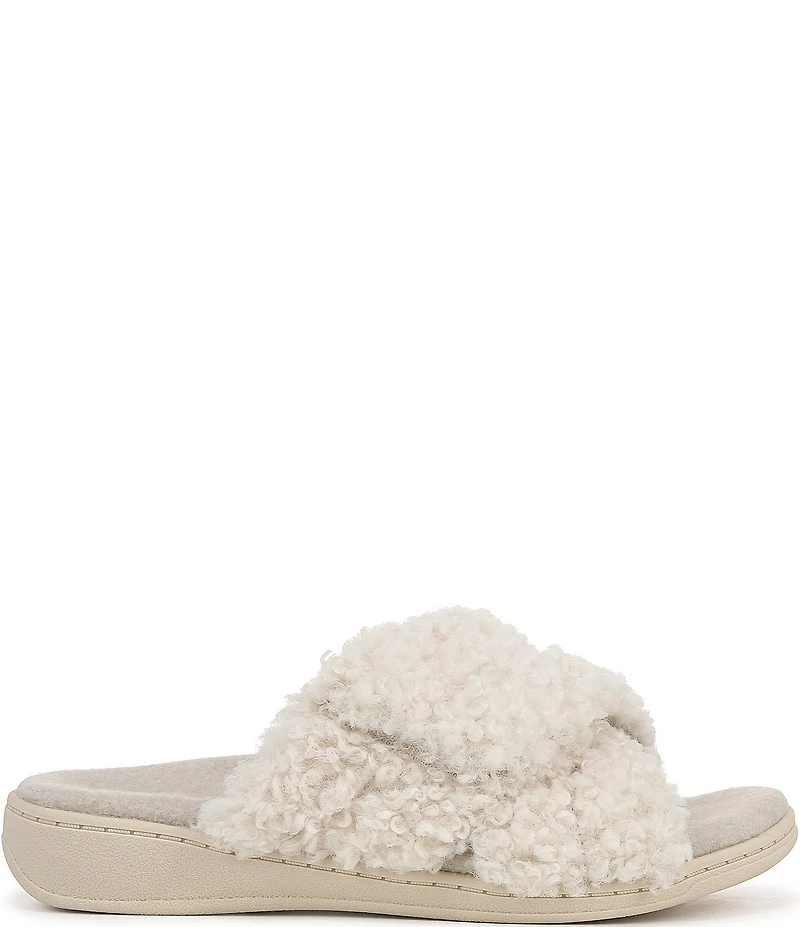 Vionic Relax Faux Shearling Slide Slippers