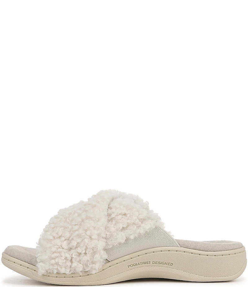 Vionic Relax Faux Shearling Slide Slippers
