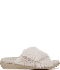 Vionic Relax II Chevron Faux Fur Slide Slippers