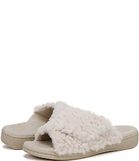 Vionic Relax II Chevron Faux Fur Slide Slippers
