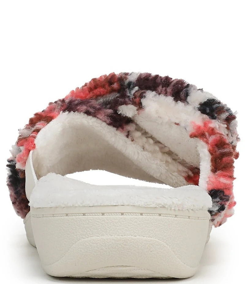 Vionic Relax II Floral Print Faux Shearling Slippers