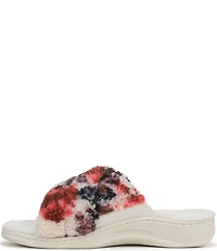 Vionic Relax II Floral Print Faux Shearling Slippers