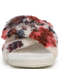 Vionic Relax II Floral Print Faux Shearling Slippers