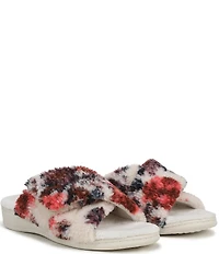 Vionic Relax II Floral Print Faux Shearling Slippers