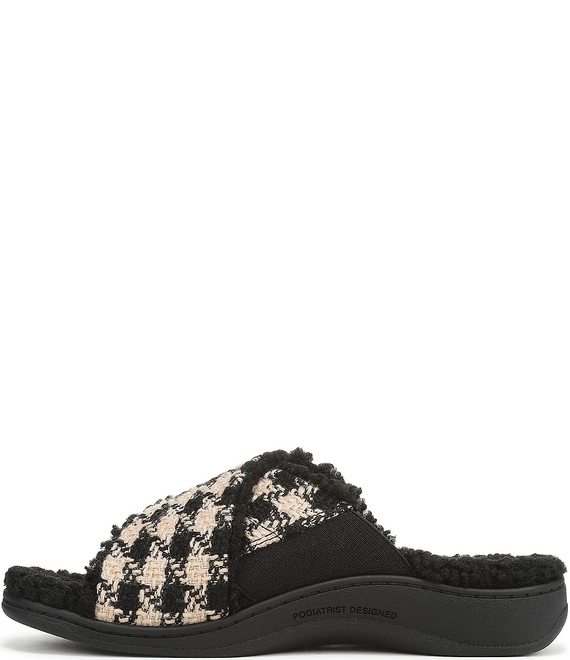 Vionic Relax II Houndstooth Slide Slippers