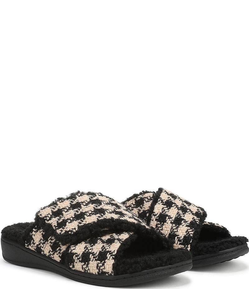 Vionic Relax II Houndstooth Slide Slippers
