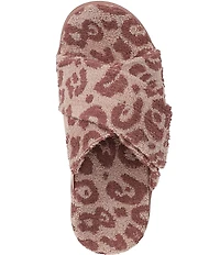 Vionic Relax II Leopard Print Terry Cloth Slide Slippers