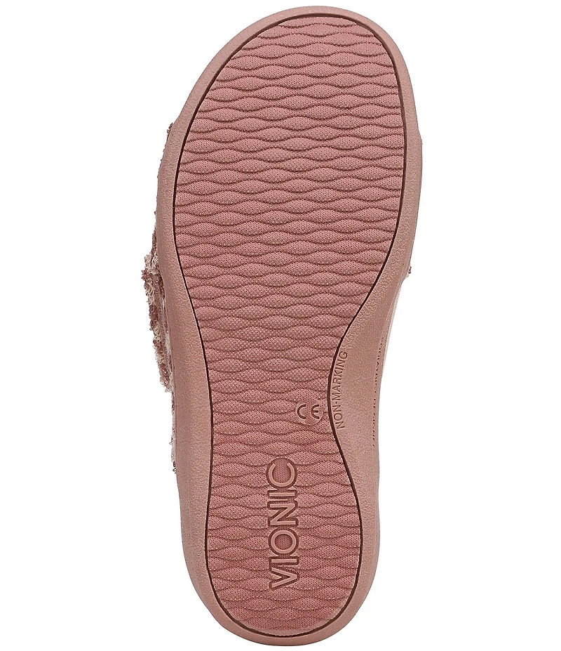 Vionic Relax II Leopard Print Terry Cloth Slide Slippers