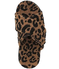 Vionic Relax II Leopard Print Terry Cloth Slide Slippers