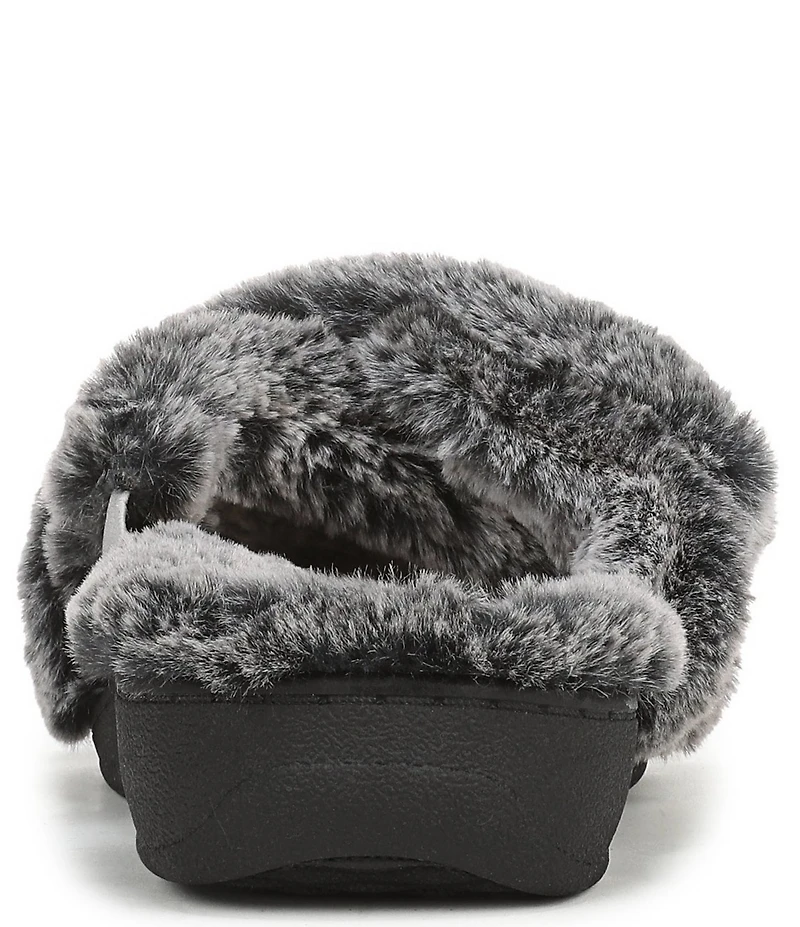 Vionic Relax II Tipped Faux Fur Slippers
