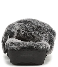 Vionic Relax II Tipped Faux Fur Slippers