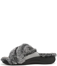 Vionic Relax II Tipped Faux Fur Slippers