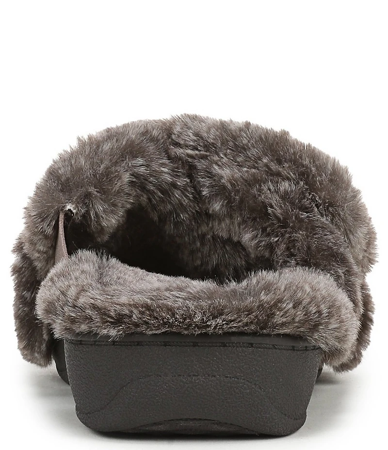 Vionic Relax II Tipped Faux Fur Slippers