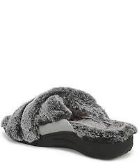 Vionic Relax II Tipped Faux Fur Slippers