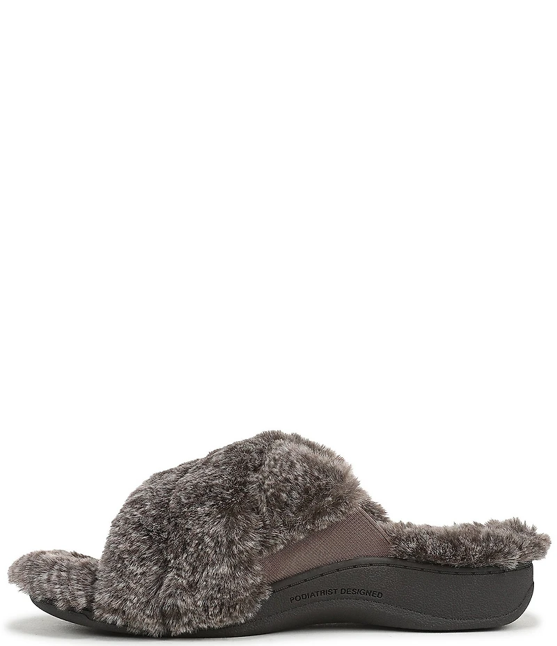 Vionic Relax II Tipped Faux Fur Slippers