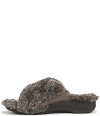 Vionic Relax II Tipped Faux Fur Slippers