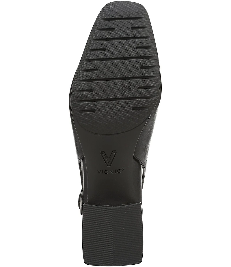 Vionic Reyes Leather Slingback Pumps
