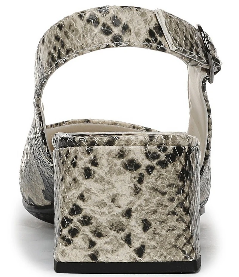 Vionic Reyes Snake Embossed Leather Slingback Pumps