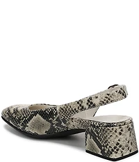 Vionic Reyes Snake Embossed Leather Slingback Pumps