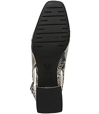 Vionic Reyes Snake Embossed Leather Slingback Pumps