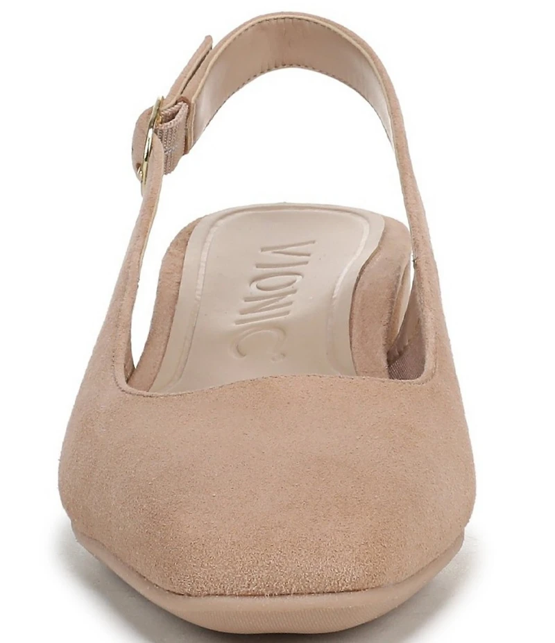 Vionic Reyes Suede Slingback Pumps