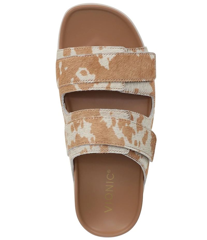 Vionic Riviera Calf Hair Banded Slide Sandals