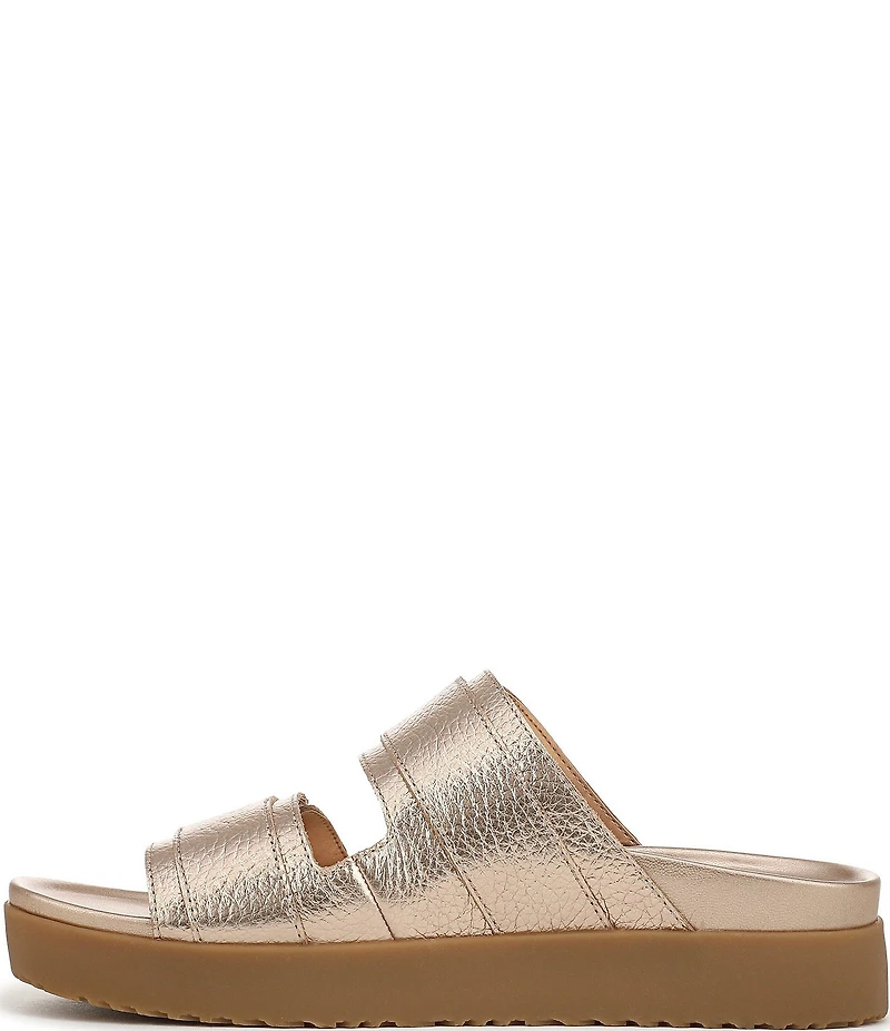 Vionic Riviera Leather Banded Slide Sandals