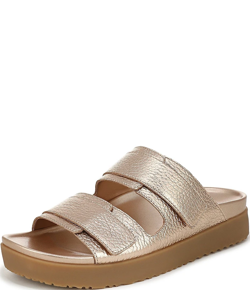 Vionic Riviera Leather Banded Slide Sandals