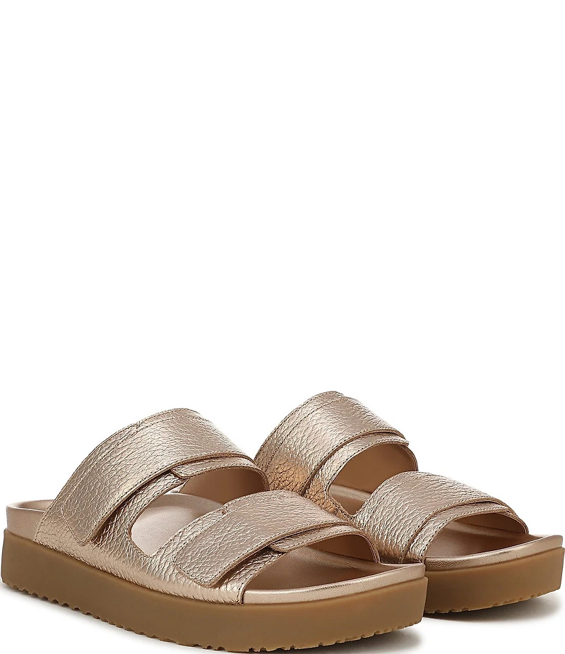 Vionic Riviera Leather Banded Slide Sandals