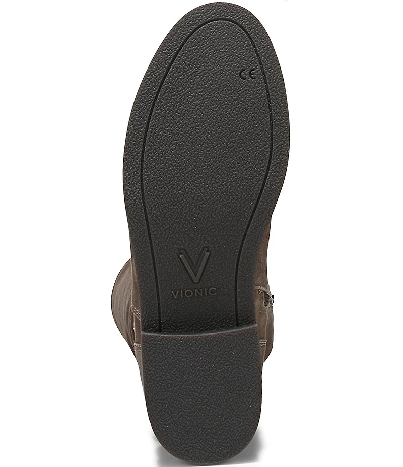 Vionic Rochelle Suede Buckle Strap Hardware Tall Boots