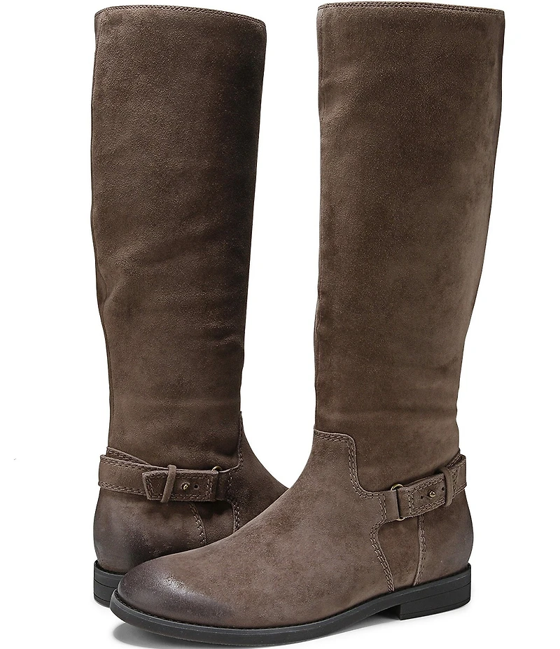 Vionic Rochelle Suede Buckle Strap Hardware Tall Boots