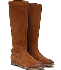 Vionic Rochelle Suede Buckle Strap Hardware Tall Boots