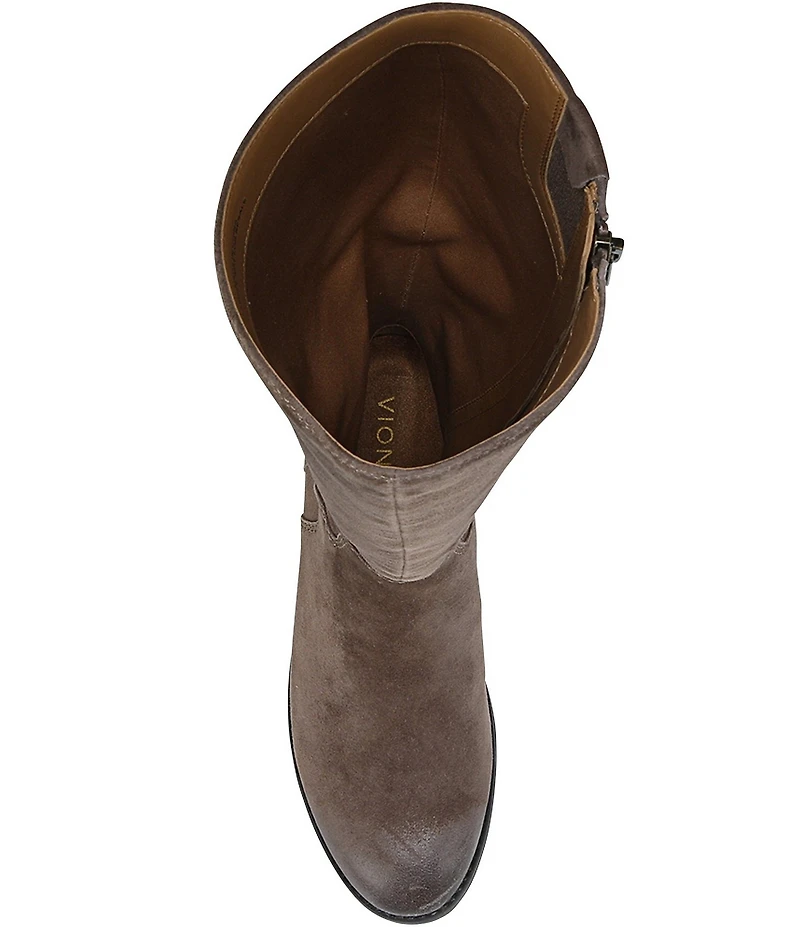 Vionic Rochelle Suede Buckle Strap Hardware Tall Boots