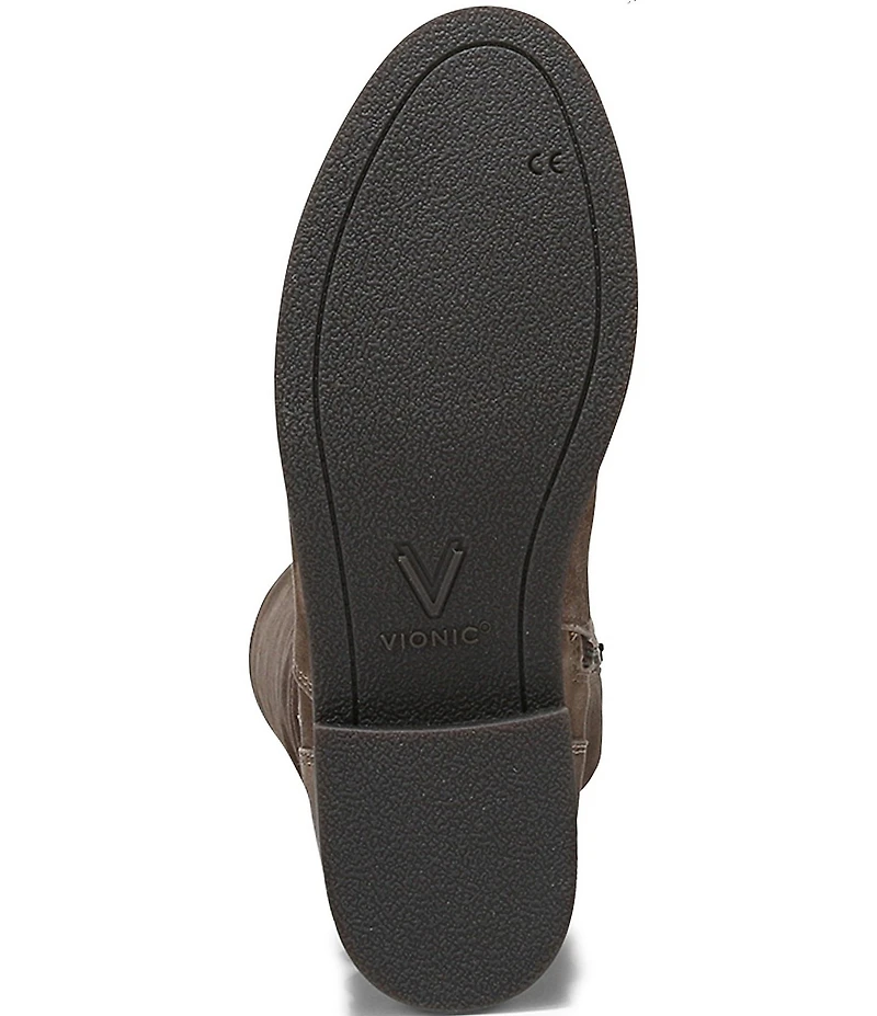 Vionic Rochelle Suede Buckle Strap Hardware Tall Boots
