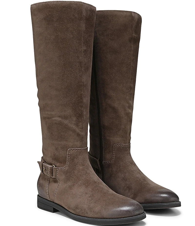 Vionic Rochelle Suede Buckle Strap Hardware Tall Boots