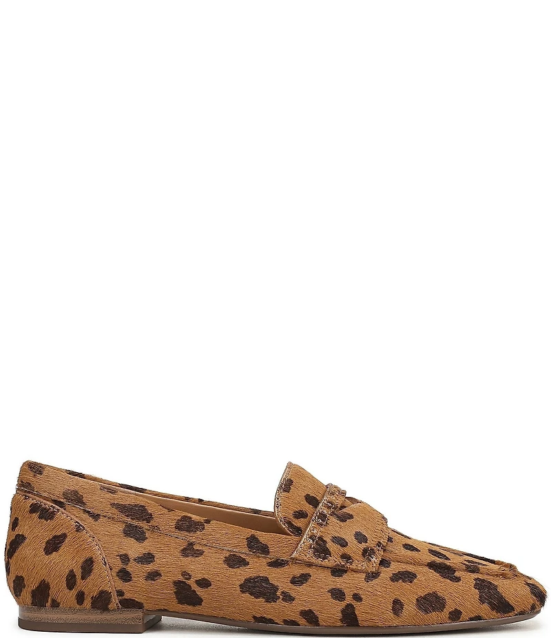 Vionic Sadie Calf Hair Leopard Print Penny Loafers