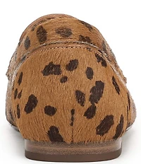 Vionic Sadie Calf Hair Leopard Print Penny Loafers