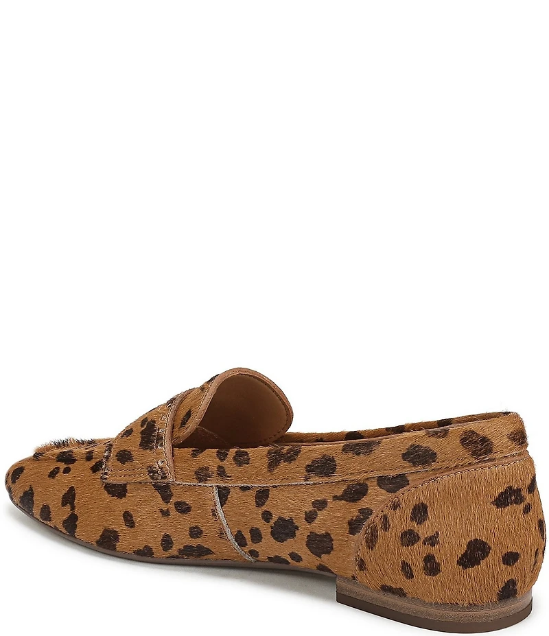 Vionic Sadie Calf Hair Leopard Print Penny Loafers