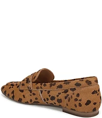 Vionic Sadie Calf Hair Leopard Print Penny Loafers