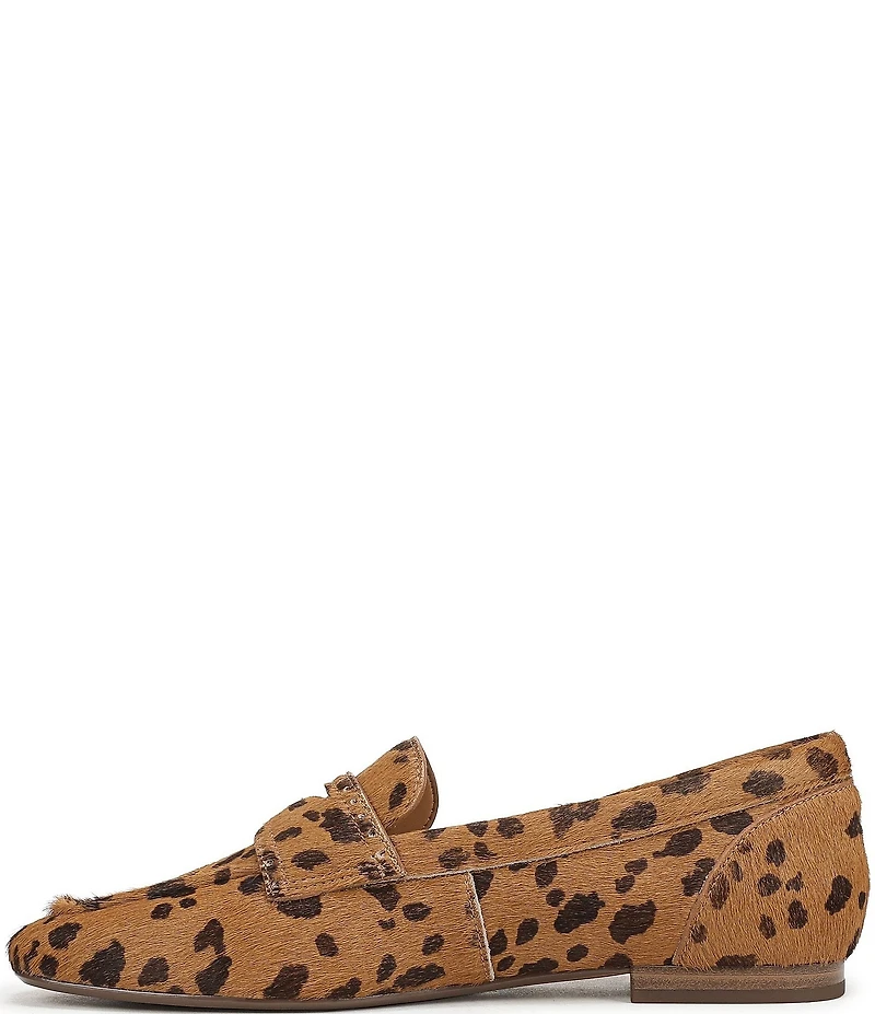 Vionic Sadie Calf Hair Leopard Print Penny Loafers